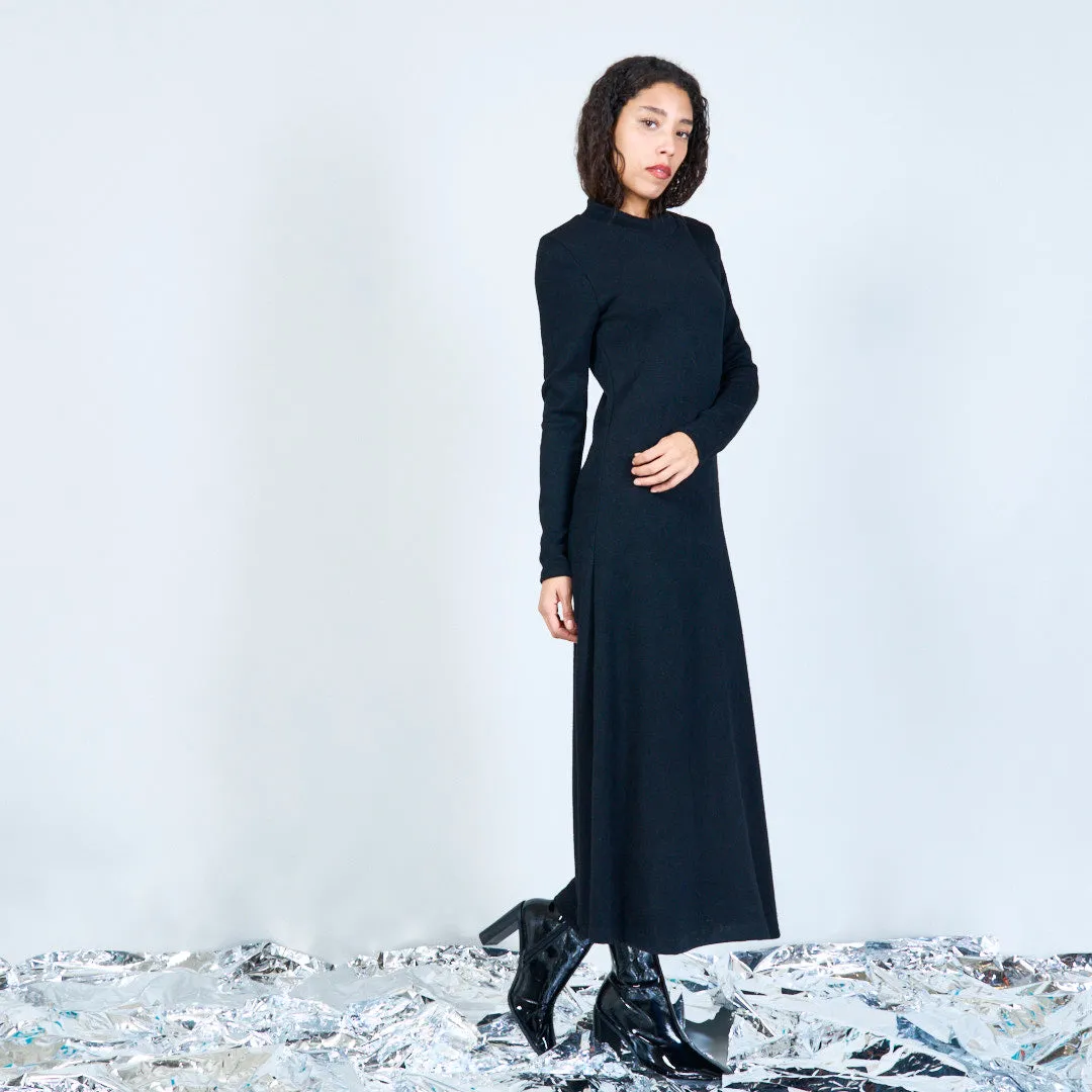 Cozy knit long-sleeve midi dress wholesale