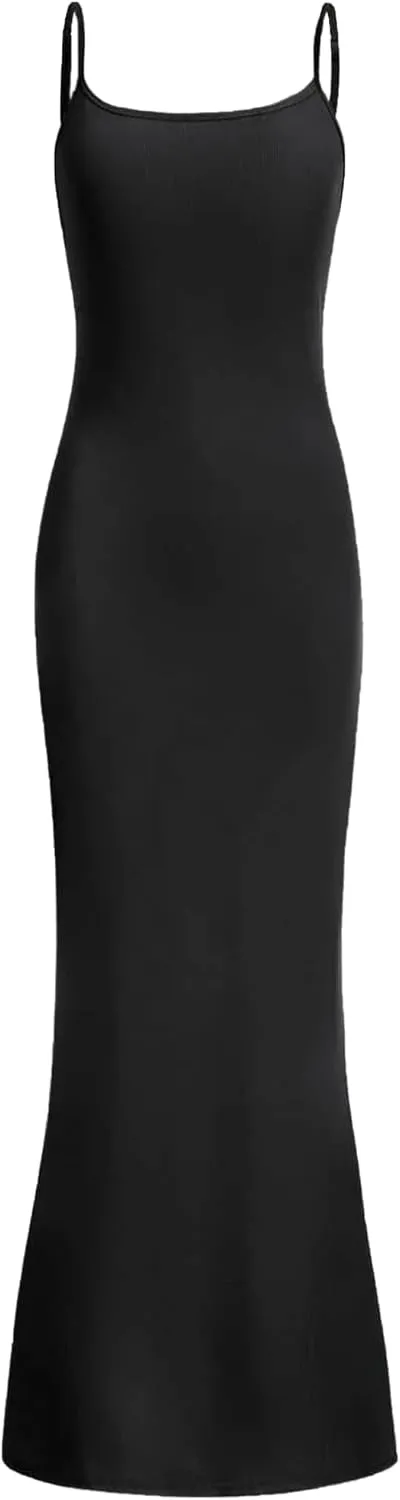 EXARUS Girls Bodycon Maxi Dress Spaghetti Strap Slip/Sleeveless/Short Sleeve/Long Sleeve Kid Pencil Casual Long Dresses