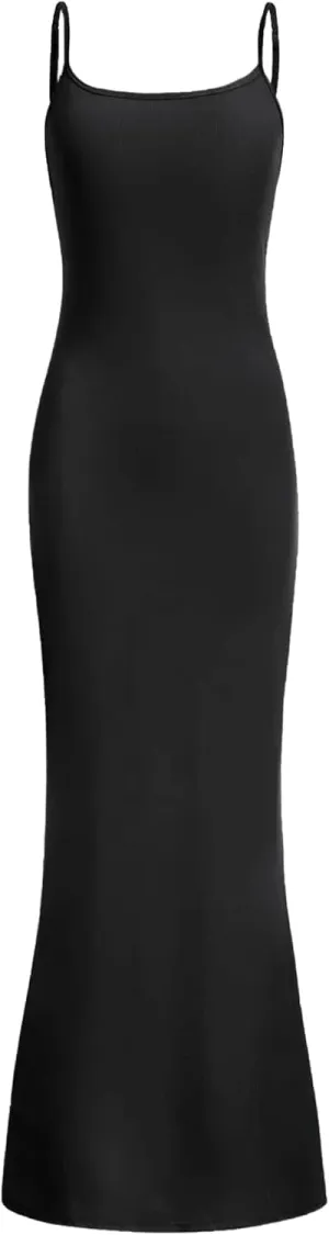 EXARUS Girls Bodycon Maxi Dress Spaghetti Strap Slip/Sleeveless/Short Sleeve/Long Sleeve Kid Pencil Casual Long Dresses