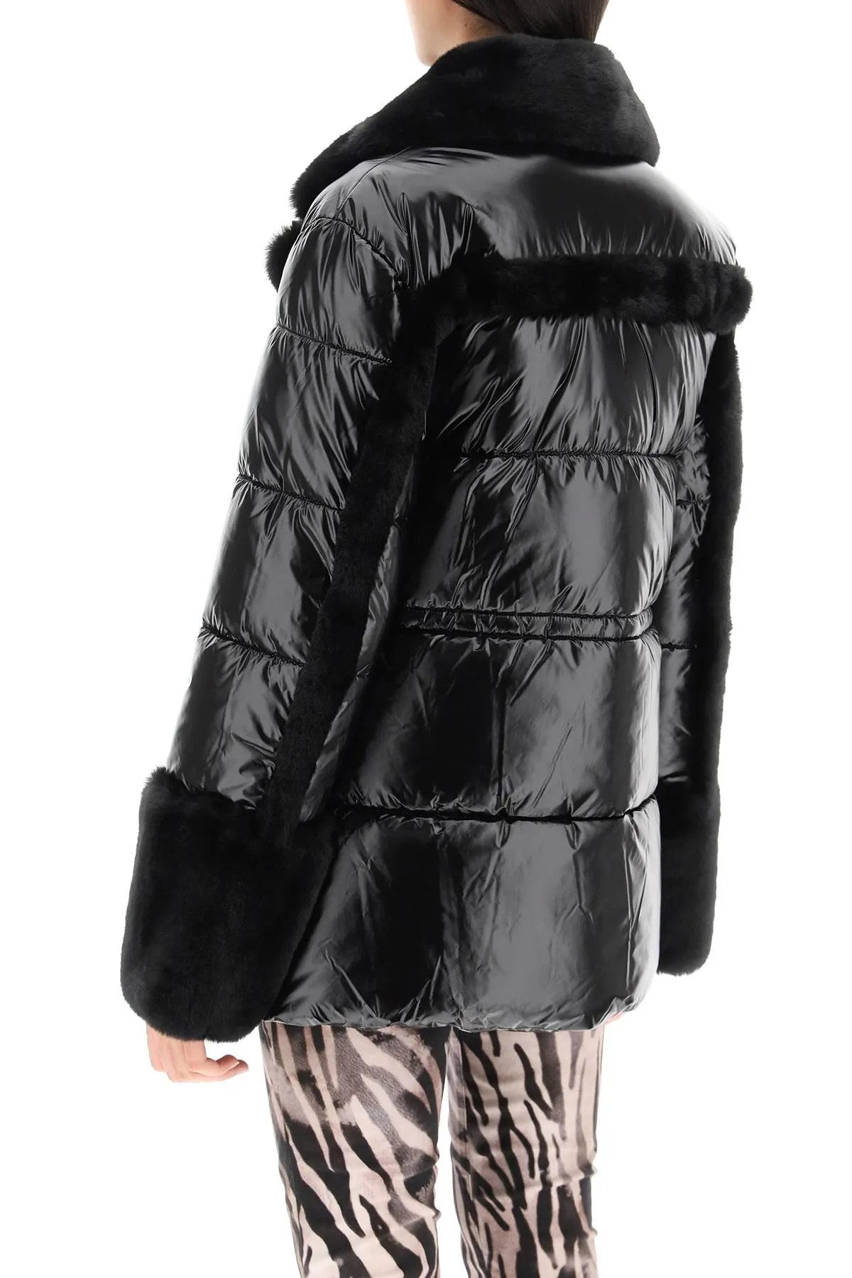 Marciano By Guess Puffer Jacket With Faux Fur Details