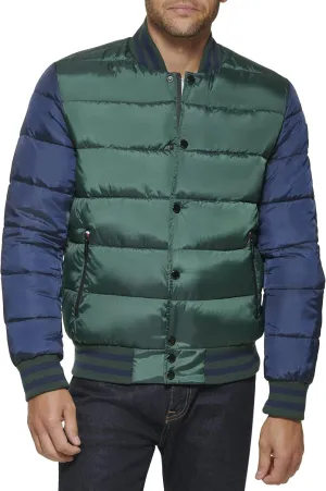 Tommy Hilfiger Men's Quilted Varsity Puffer Bomber