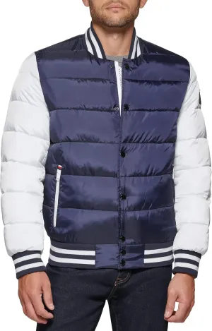 Tommy Hilfiger Men's Quilted Varsity Puffer Bomber