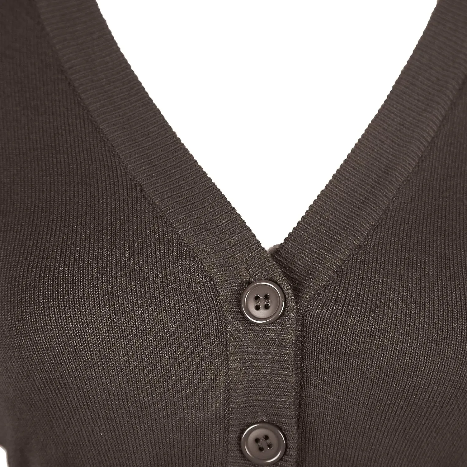 Urban CoCo Women's Cropped Cardigan V-Neck Button Down Knitted Sweater 3/4 Sleeve