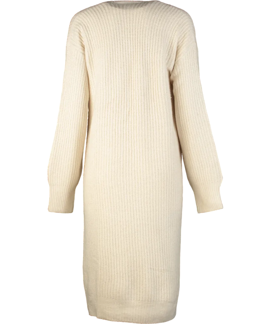 ZARA Cream Longline Knit Cardigan UK L